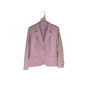 Women's Pink Ultra‎ Suede Blazer - Sizes 10 - Lined Lightweight